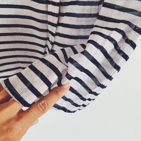 JCrew Striped Lightweight Summer ButtonUp - Picture 3 of 6